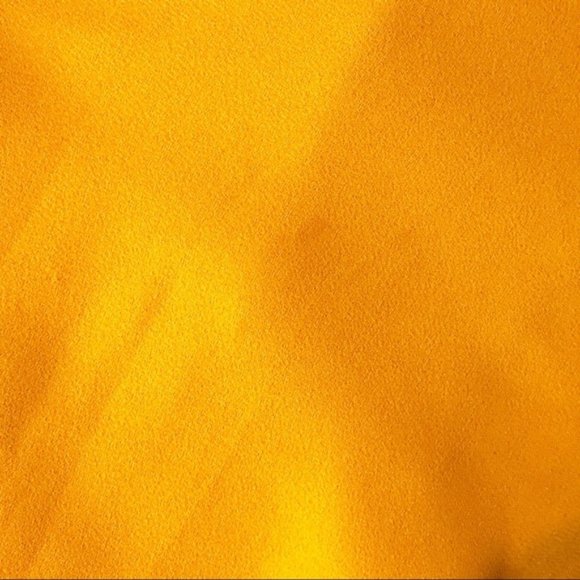 Express Yellow High-neck Flowing Fit & Flare Dress - Picture 6 of 7